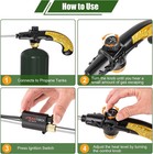 Propane Torch Weed Burner  Adjustable Flame Thrower With Detachable Handle  B   