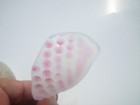 Sea Glass  Large Clear With Pink Hobnail