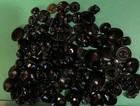  85  Vintage 3 8   -5 8    Faceted Black Glass Self Shank Craft Buttons-z283