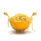 Spaghetti Monster - Pasta Strainer - Vegetable Fruit Colander - 8  - Yellow