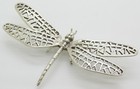 Vintage Italian Handmade Genuine Silver Dragonfly Life Size Figurine