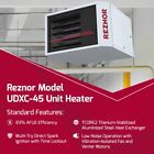 Reznor Udxc 45 000 Btu Ng lp Gas Heater Garage   Shop Unit  Low Static  Venting