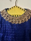 Vintage 1960s Blue Lam   Gold Sequined Trimmed  Dance Costume  Xs s
