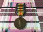 Vintage World War 1 Us Victory Medal With 5 Bars