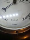 Vintage Collectible Selsi Barometer Madi Germany  Silvertone Heavy Wood Works