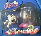 Lps Hasbro 2004 Littlest Pet Shop Pet Pairs White Cat  9  Fish  10 Fish Bowl New