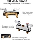 Commercial 2-hole Bar Faucet 4  Center 3 5  Gooseneck Spout Brass