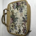 Vintage Book Bible Cover Flower Tapestry Zip  Size M 6 5 x 9 5 