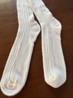 Vtg Socks 80s Cable Knit White Nos 10-13 23  Usa Stocking School Girls 90s