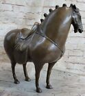 18  China Chinese Fengshui Bronze Fu Foo Zodiac Year Tang Horse Standing Statue