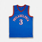 Allen Iverson Philadelphia 76ers Signed Autographed Pro Style Blue Jersey Bas