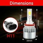 2x High Headlight Power C6 H8 H9 H11 6000k 120w 32000lm Led Bulbs Conversion Kit