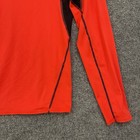 Under Armour Compression Shirt Mens Sz L Red Crew Neck Stretch Long Sleeve