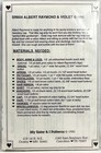 1991 My Sister   I Sewing Pattern Sr604 Albert Raymond   Violet 24  Dolls 13540