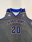 Game Worn Used Adidas San Jose State Spartans Sjsu Basketball Jersey Lrge 12  20