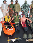 Huge Lot Of 20 Vtg G i  Joe 1 6 Scale Action Figures Pawtucket 1996 1998 2003