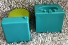 Vintage Fisher Price Toilet And Vanity Sink Blue Green Used