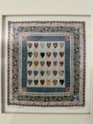 Vintage Kate Adams  thirty Hearts   1 Of 2   Miniature Quilt Framed 2000 Coa