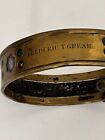 Antique 19th Century Victorian Brass Dog pet Collar Engraved 