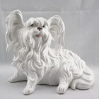 Life Size Vintage White Ceramic Terrier Dog Sculpture  Mottahedeh  Doorstop  15   