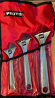 Proto J795a 3-piece Satin Finish Extra-wide Jaw Adjustable Wrench Set