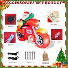 7 0 Ft Christmas Inflatable Santa Claus With Motorcycle  Blow Up Santa Yard