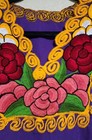 Mexican Embroidered Handmade Boho Folk Art Style Purple Top Blouse Floral Design
