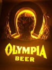 Olympia Beer Lighted Electric Wall Sign Advertising 1970 s Horseshoe Good Luck