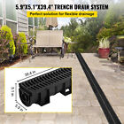 Vevor Drainage Trench Driveway Channel Drain Kit Plastic Grate-5 8 x5 2 -6 Pack