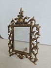 Vintage Ornate Victorian Brass Color Picture Frame  Cast Metal 
