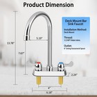 4 Inch Commercial Bar Sink Faucet With 6  Gooseneck Spout  Dual Handle Deck M   