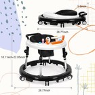 Music And Lights Baby Walker Foldable With 9 Adjustable Heights  Black 