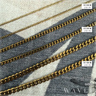 3mm Miami Cuban Link Chain     20 Inches     Gold