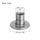 12pcs M6 T-nuts Carbon Steel Tee Nuts Round Base Weld Nuts 12mm Height