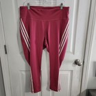Nwt Adidas 3 Stripe High Waist Full-length Training Tights Women 3x Athleisure 