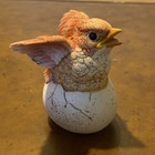 Andrea By Sadek 8618 Cardinal Chick Hatching From Egg 1990 Hand Painted Japan