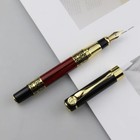 Fine Nib Fountain Pen With 10 Ink Cartridges Metal Refillable Calligraphy Pen