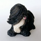 Lhasa Apso Hand Painted Black Figurine Cute 5  Long X 3 5  High