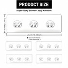 5 Pack Shower Caddy Adhesive Replacement  Waterproof Strong Shower Shelf Adhe   