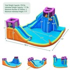 Topbuy Inflatable Water Park Double Water Slide Blow Up Bouncer W  Climbing Wall