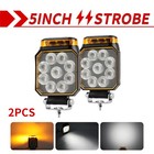2x 4inch Led Directional Warning Light Beacon Strobe Recovery Lightbar 12 24v