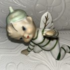 Vintage Japan Norcrest Pixie Elf Fairy Red  Black Striped Figurine Mid-century