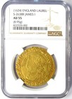1624 Britain England James I Gold Laurel Coin - Certified Ngc Au55 - Rare 