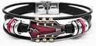 Retro Guitar Leather Bracelet For Man Women Unique Bead Braided Handmade Ethnic 