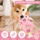 6 Pack Puppy Toys For Teething Small Dogs  Cute Pink Dog Chew Toys For Puppies 
