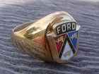 1950s Ford Passenger Car Crest Gold Chrome Ring Size  12 Nos Quality Class