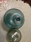 Japanese Glass Fishing Float Lot X 2 3      4    Sea Green Blue Crude Bubbles Vtg