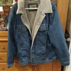 Sonoma Life   Style Men s Xl Blue Denim Sherpa Lined Jacket Button Pockets