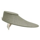 Grey Linen Low Profile Jewelry Necklace Display Bust Stand