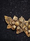 Vintage Victorian Art Nouveau Brooch Floral Leaves Themed Antique Jewelry